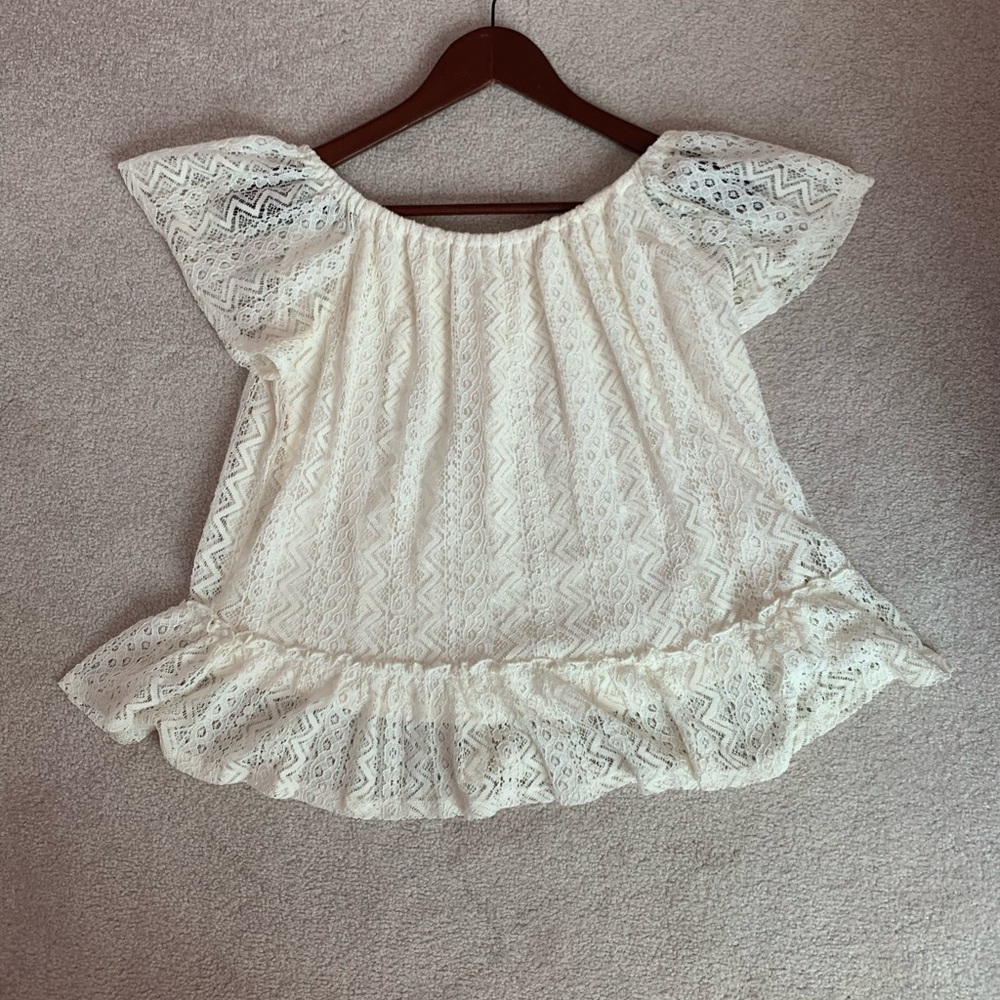 Lacy off white blouse